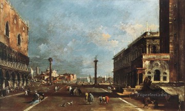  Guard Oil Painting - View of Piazzetta San Marco towards the San Giogio Maggiore Venetian School Francesco Guardi